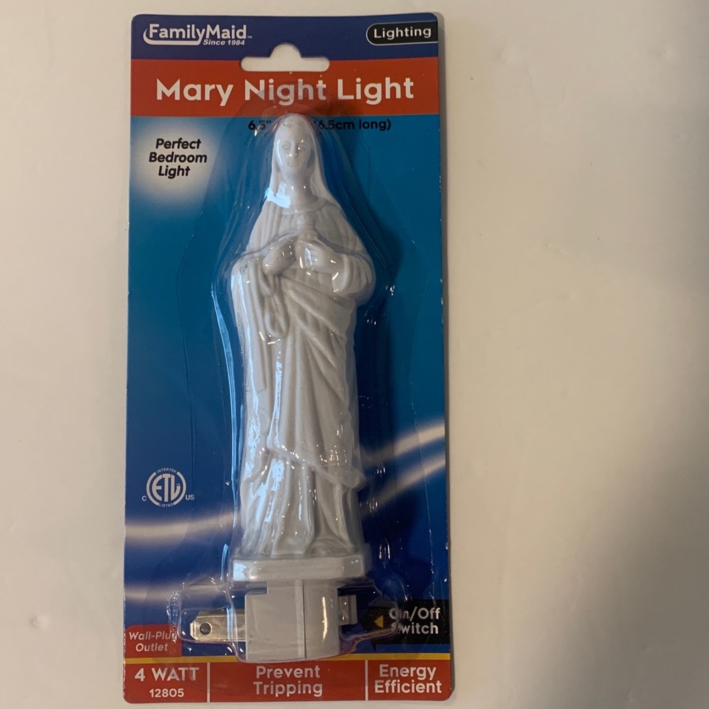 Virgin Mary NIGHT LIGHT Plug-In Virgin Mary Nightlight Bulb new